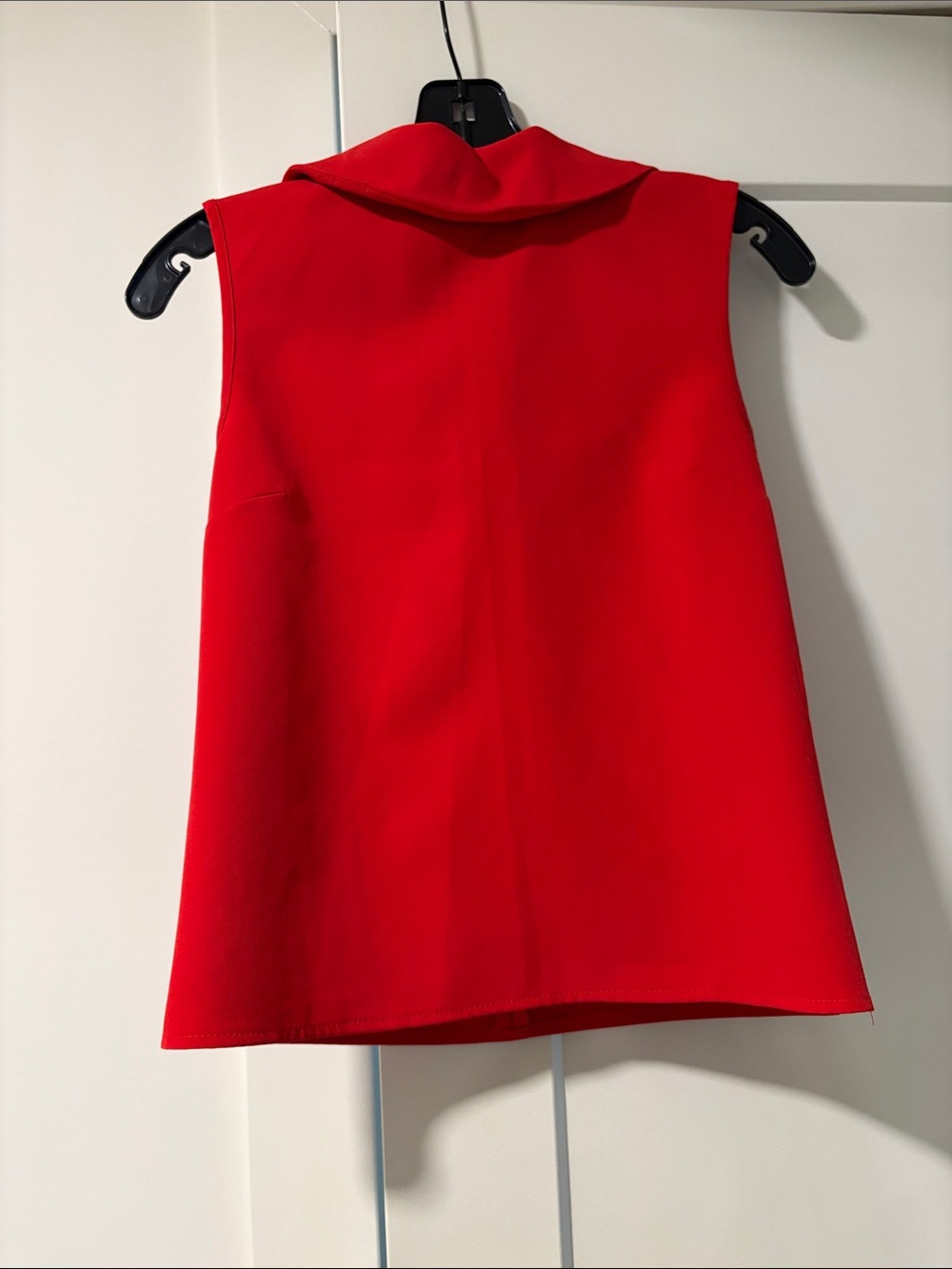 ASOS Red Sleeveless Collared Top